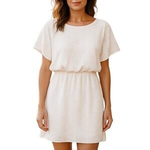 Emma & Michele 6 Women's White Lace Sun Dress Miss Size Small